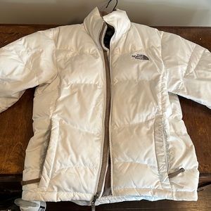 North face women’s size small white 550 fill down jacket